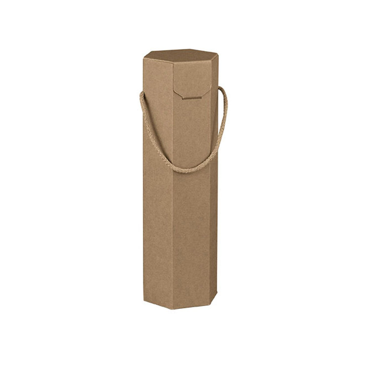 Natural Kraft - 1 Bottle Carrier - 3-3/4 x 3-3/4 x 14"