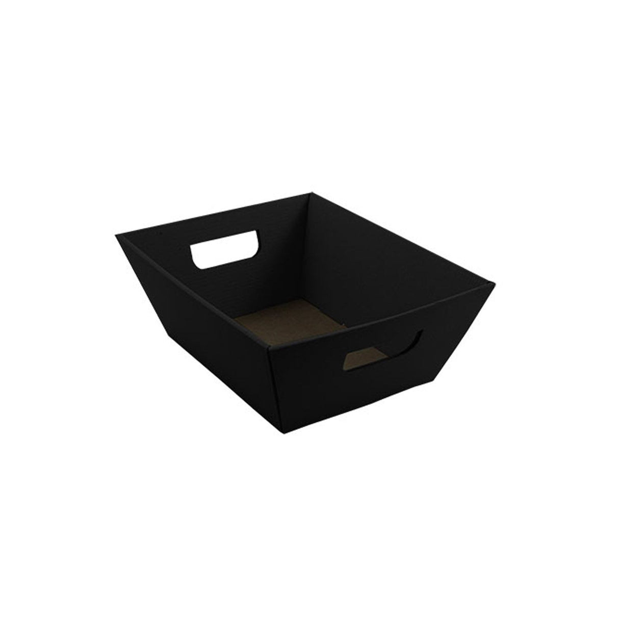 Black Embossed - Corrugated Market Tray - 10-1/4 x 8-1/4 x 4" (6 x 8" bottom)