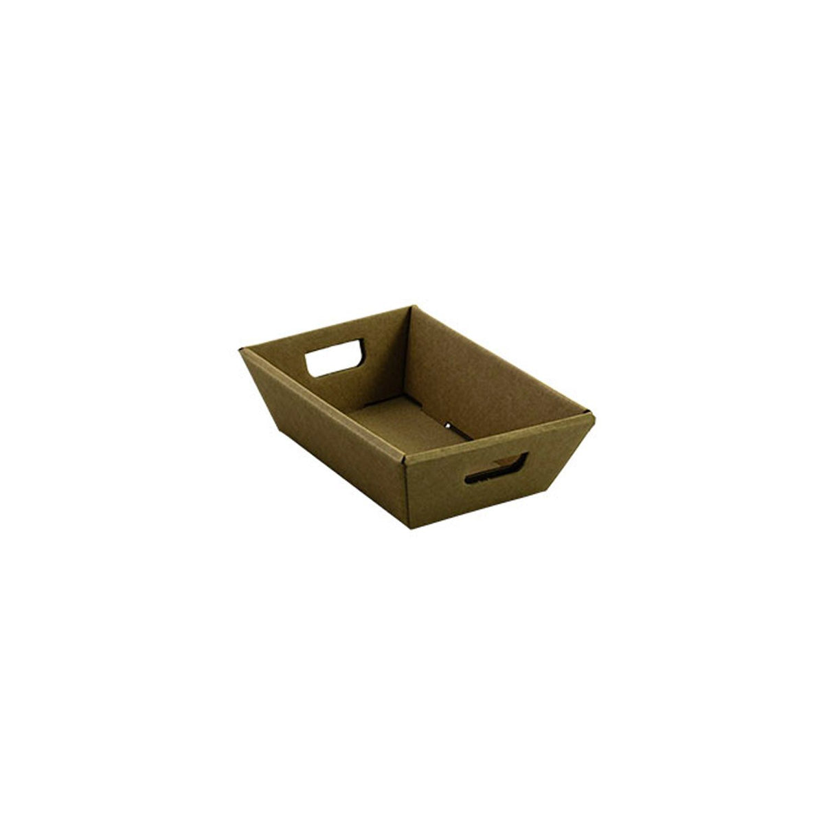 Natural Kraft - Corrugated Market Tray - 6 x 4-1/4 x 2" (5-1/4 x 3-3/8" bottom)