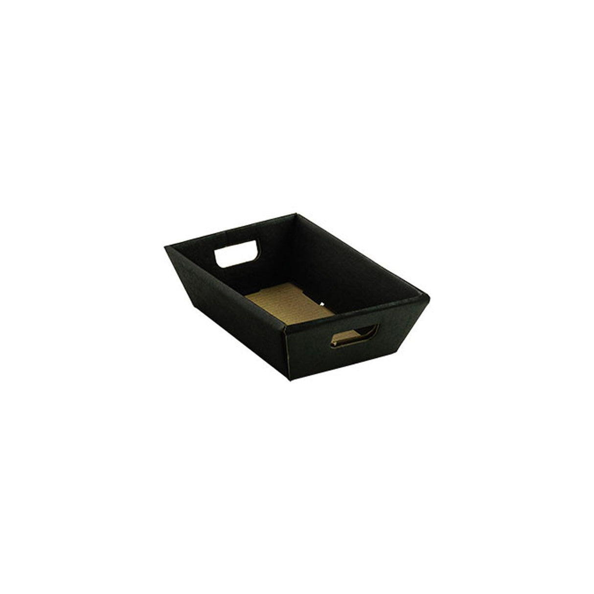 Black Embossed - Corrugated Market Tray - 6 x 4-1/4 x 2" (5-1/4 x 3-3/8" bottom)