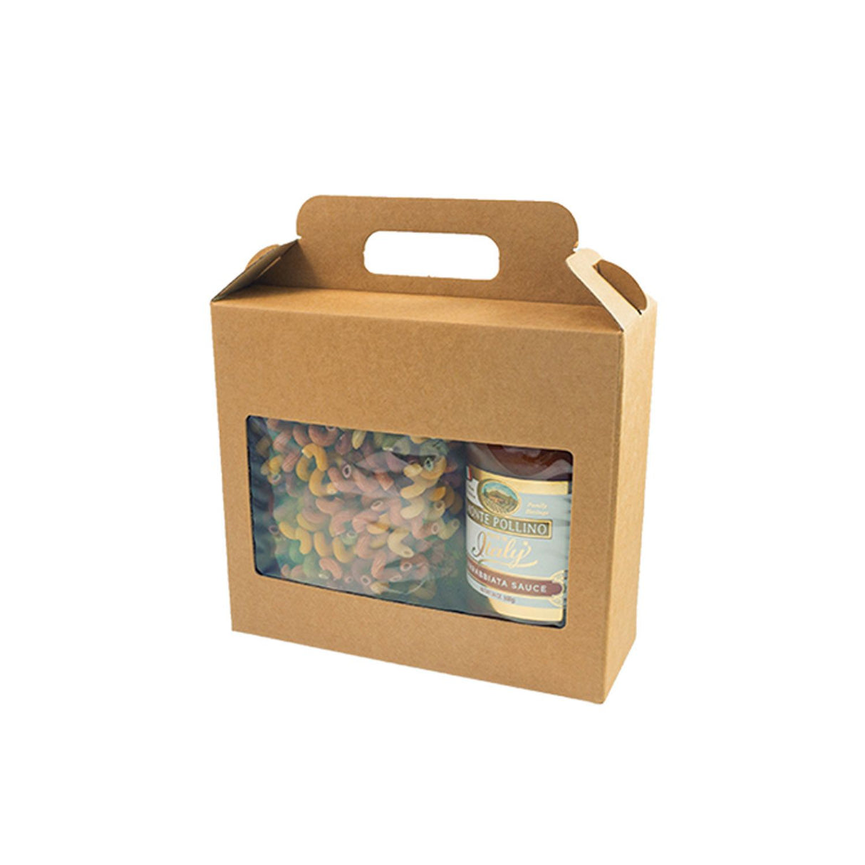 Natural Kraft - Windowed Gable Box - Corrugated - 8-5/8 x 3-1/8 x 7-5/8"