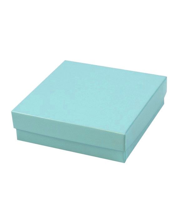 Gloss Aqua - Jewelry Box - 3-1/2 x 3-1/2 x 7/8"
