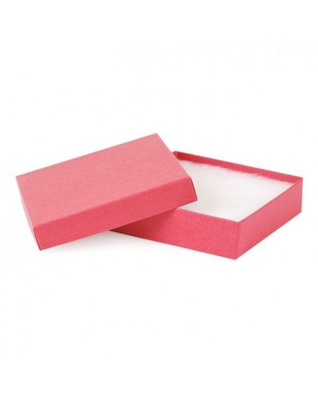 Kraft Red - Jewelry Box - 3-1/2 x 3-1/2 x 7/8"
