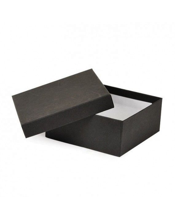Kraft Black - Jewelry Box - 3-1/2 x 3-1/2 x 1-1/2"