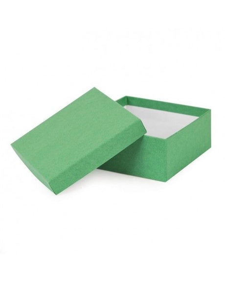 Kraft Green - Jewelry Box - 3-1/2 x 3-1/2 x 1-1/2"