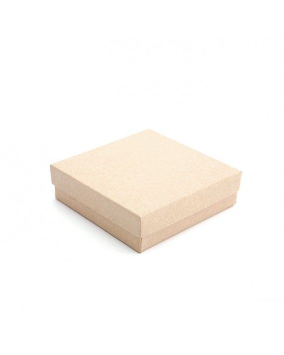 Brown Kraft - Jewelry Box - 3-1/2 x 3-1/2 x 1"