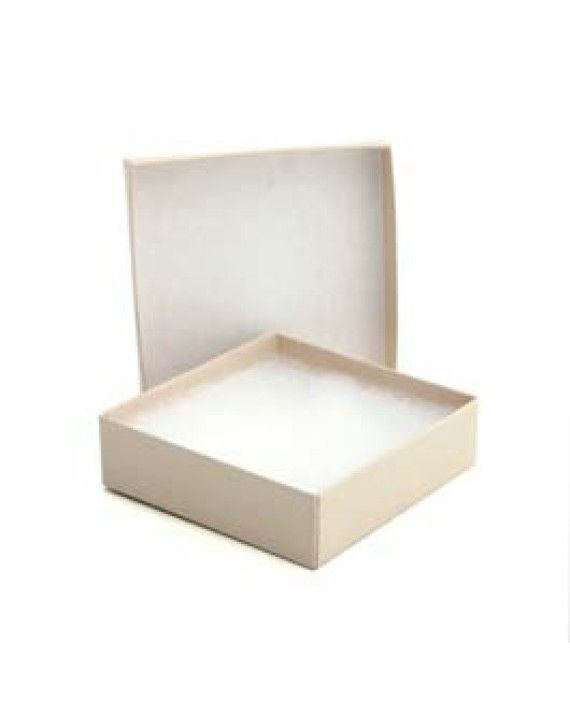Matte Oatmeal Groove - Jewelry Box - 3-1/2 x 3-1/2 x 1-1/2"