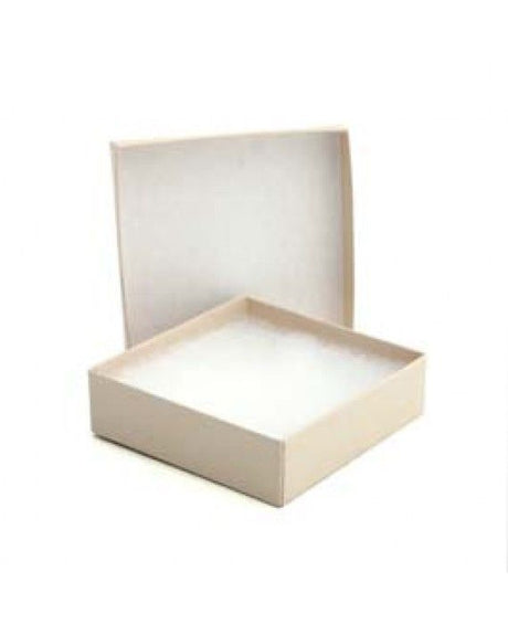 Matte Oatmeal Groove - Jewelry Box - 3-1/2 x 3-1/2 x 1-1/2"