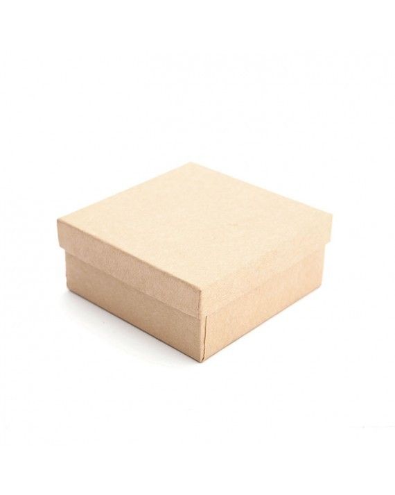 Brown Kraft - Jewelry Box - 3-1/2 x 3-1/2 x 1-1/2"