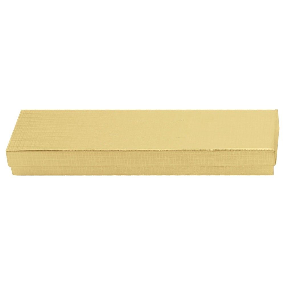 Gloss Gold Linen - Jewelry Box - 8 x 2 x 7/8"