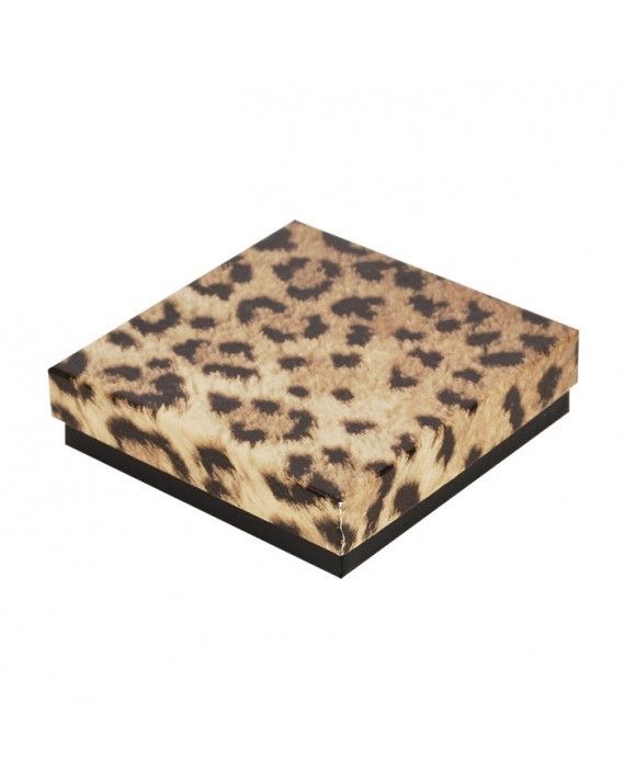 Glossy Leopard - Jewelry Box - 3-1/2 x 3-1/2 x 7/8"