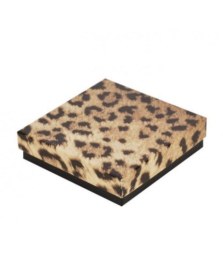 Glossy Leopard - Jewelry Box - 3-1/2 x 3-1/2 x 7/8"