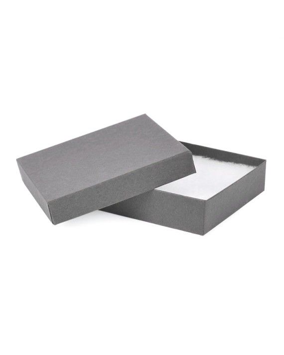 Kraft Grey - Jewelry Box - 3-1/2 x 3-1/2 x 7/8"