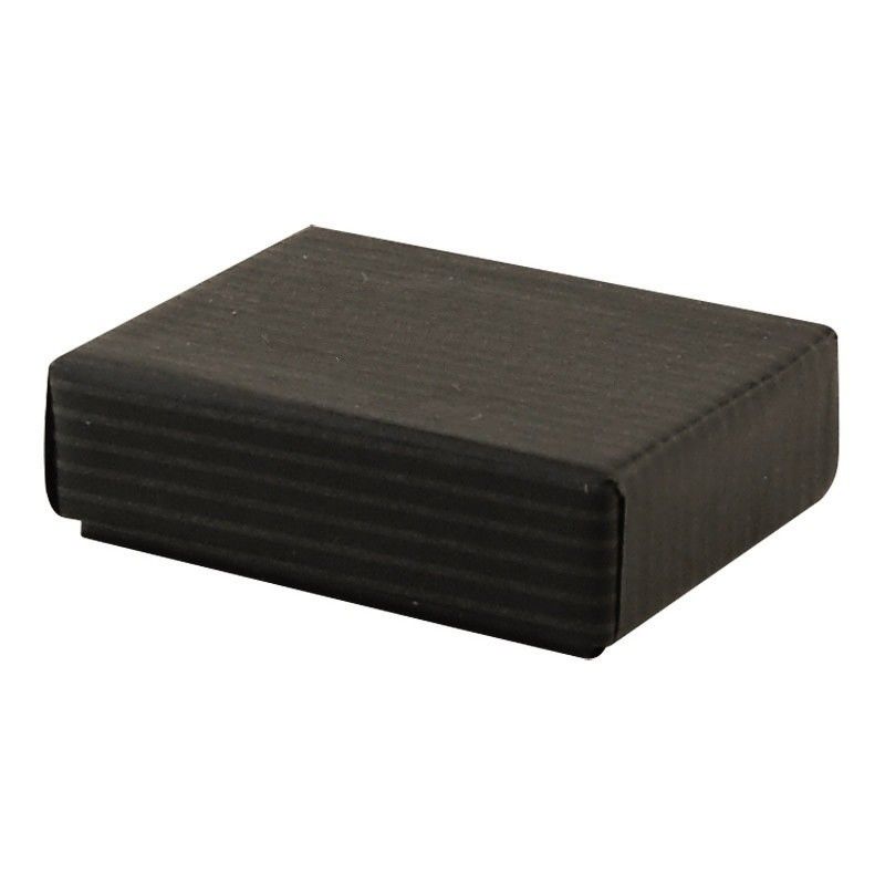 Matte Black Kraft Pinstripe - Jewelry Box - 2-1/2 x 1-1/2 x 7/8"