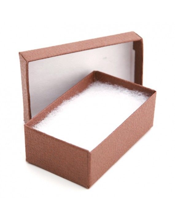 Matte Cocoa Embossed - Jewelry Box - 2-1/2 x 1-1/2 x 7/8"
