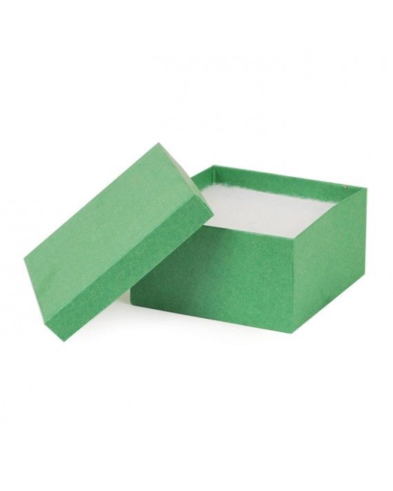 Kraft Green - Jewelry Box - 3-1/2 x 3-1/2 x 1-7/8"