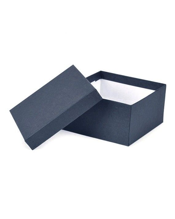 Kraft Navy - Jewelry Box - 3-1/2 x 3-1/2 x 1-7/8"