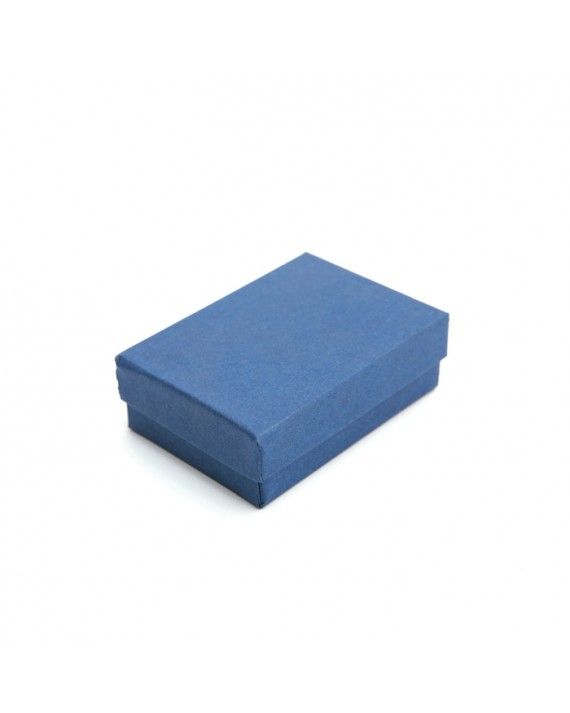 Matte Dark Navy Blue - Jewelry Box - 3-1/2 x 3-1/2 x 1-7/8"