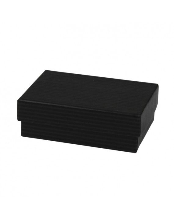 Matte Black Kraft Pinstripe - Jewelry Box - 3-1/16 x 2-1/8 x 1"