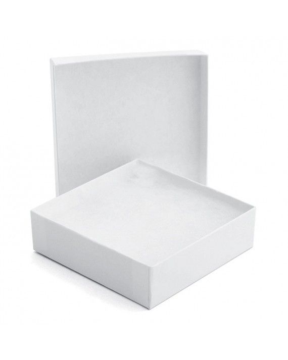 White Krome - Jewelry Box - 3-1/2 x 3-1/2 x 1"