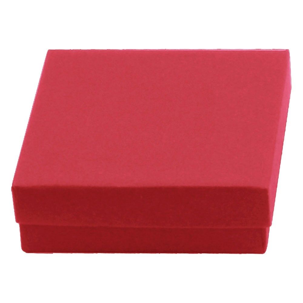 Gloss Cherry Red - Jewelry Box - 3-1/2 x 3-1/2 x 1"
