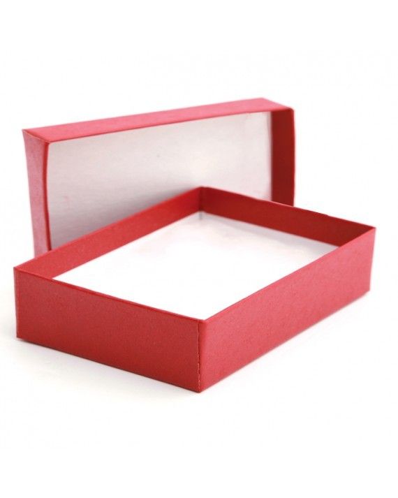 Matte Brick Red - Jewelry Box - 3-1/2 x 3-1/2 x 1"