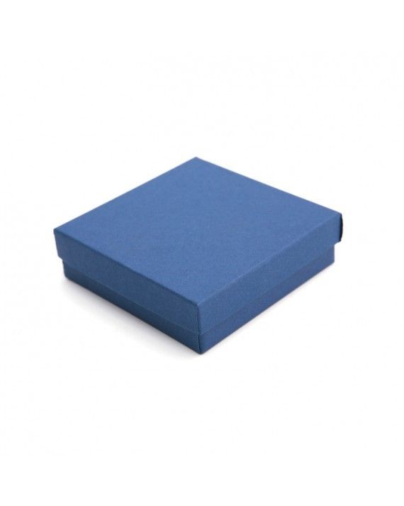 Matte Navy Blue - Jewelry Box - 3-1/2 x 3-1/2 x 1"