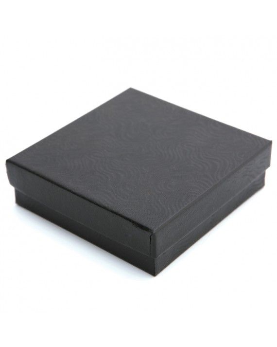 Black Swirl - Jewelry Box - 3-1/2 x 3-1/2 x 2"
