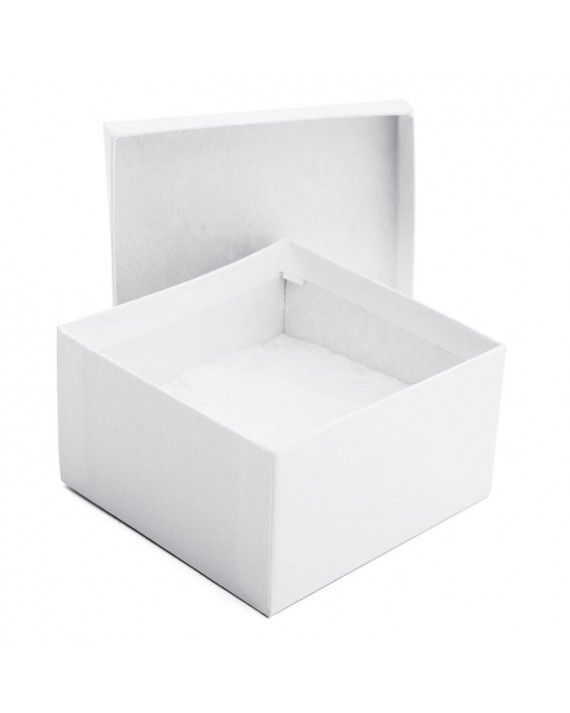 White Krome - Jewelry Box - 3-1/2 x 3-1/2 x 2"