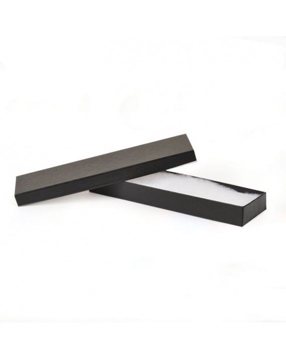 Gloss Black Embossed - Jewelry Box - 8 x 2 x 7/8"