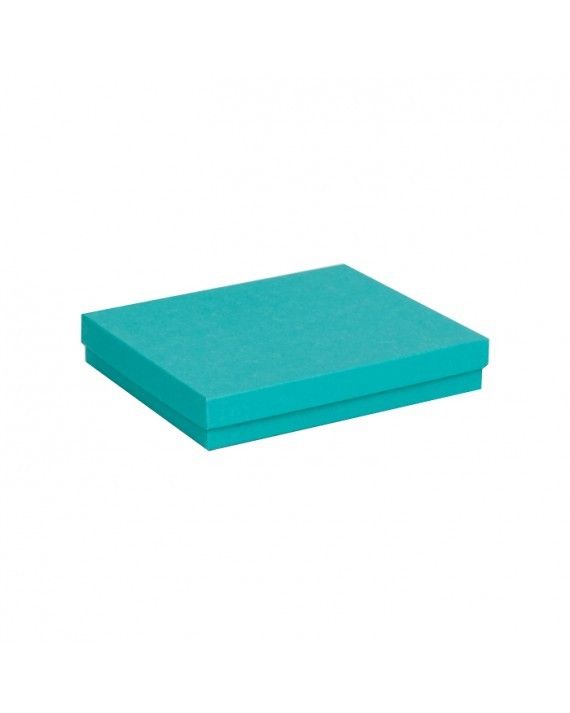 Matte Tropical Turquoise Blue - Jewelry Box - 6 x 5 x 1"
