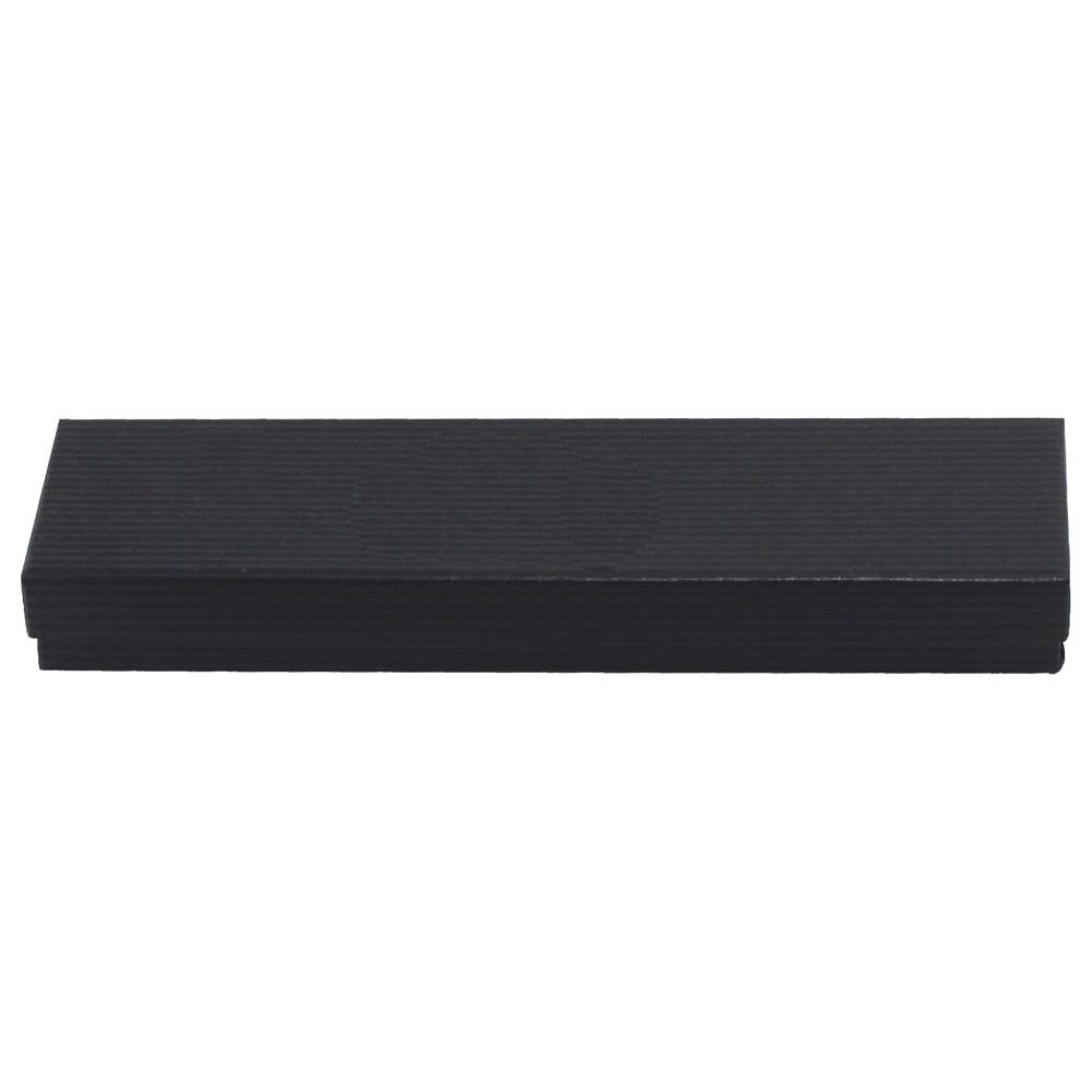 Matte Black Kraft Pinstripe - Jewelry Box - 8 x 2 x 7/8"