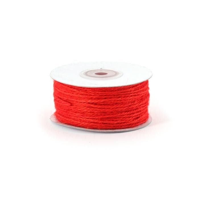 Red - Jute Cord - 50 Yards