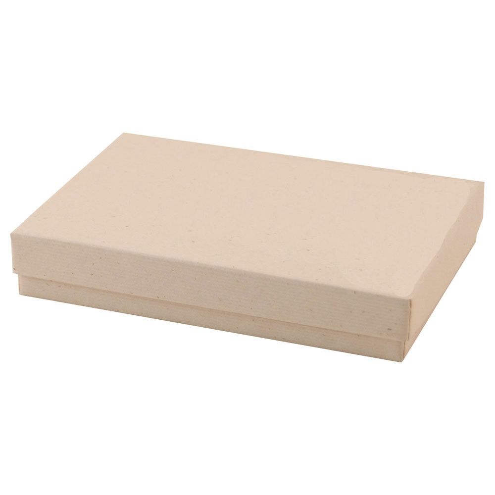 Matte Oatmeal Groove - Jewelry Box - 6 x 5 x 1"