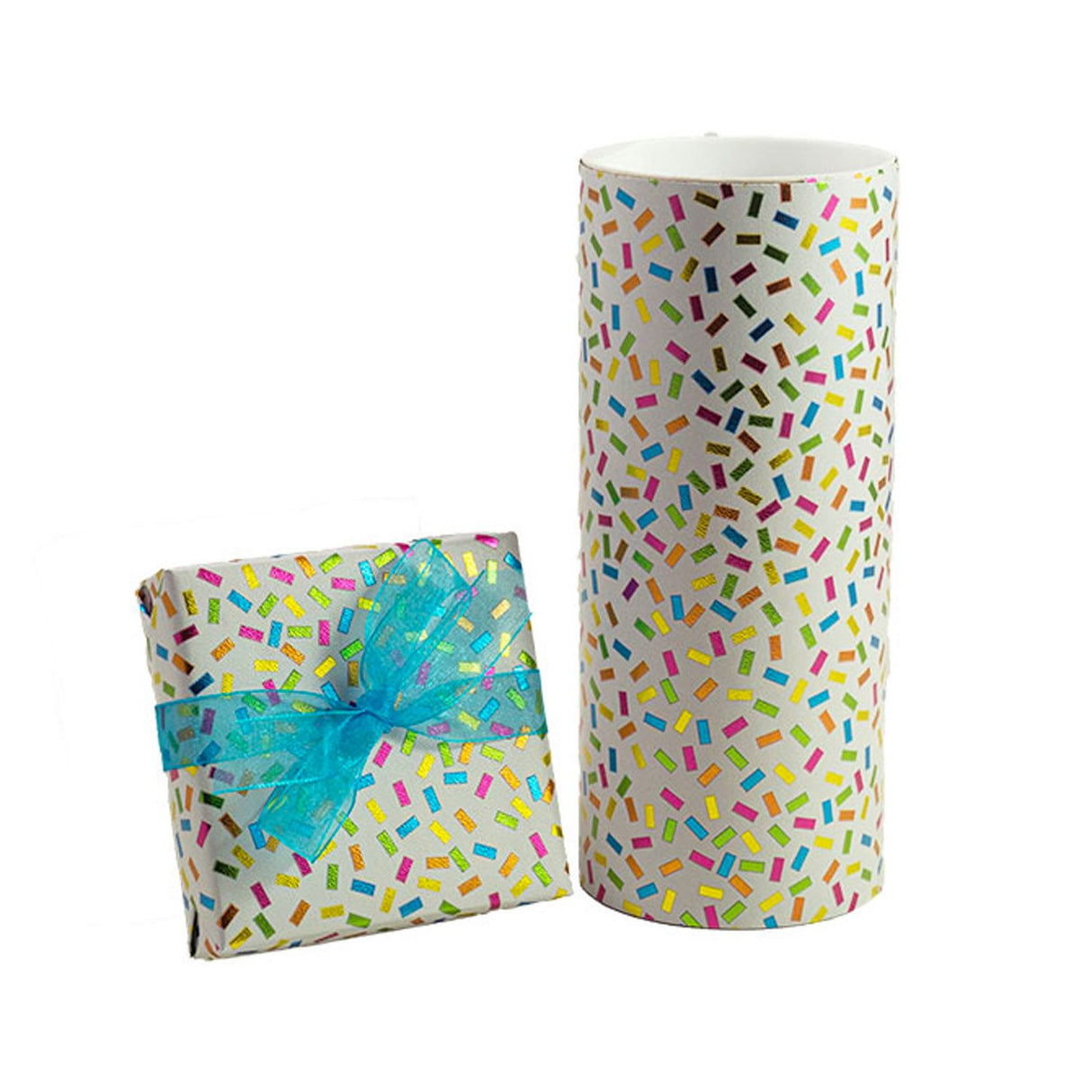 Fun Fetti Metallized - Gift Wrap - Jeweler's Gift Wrap Roll (7-3/8" x 100 ft.)