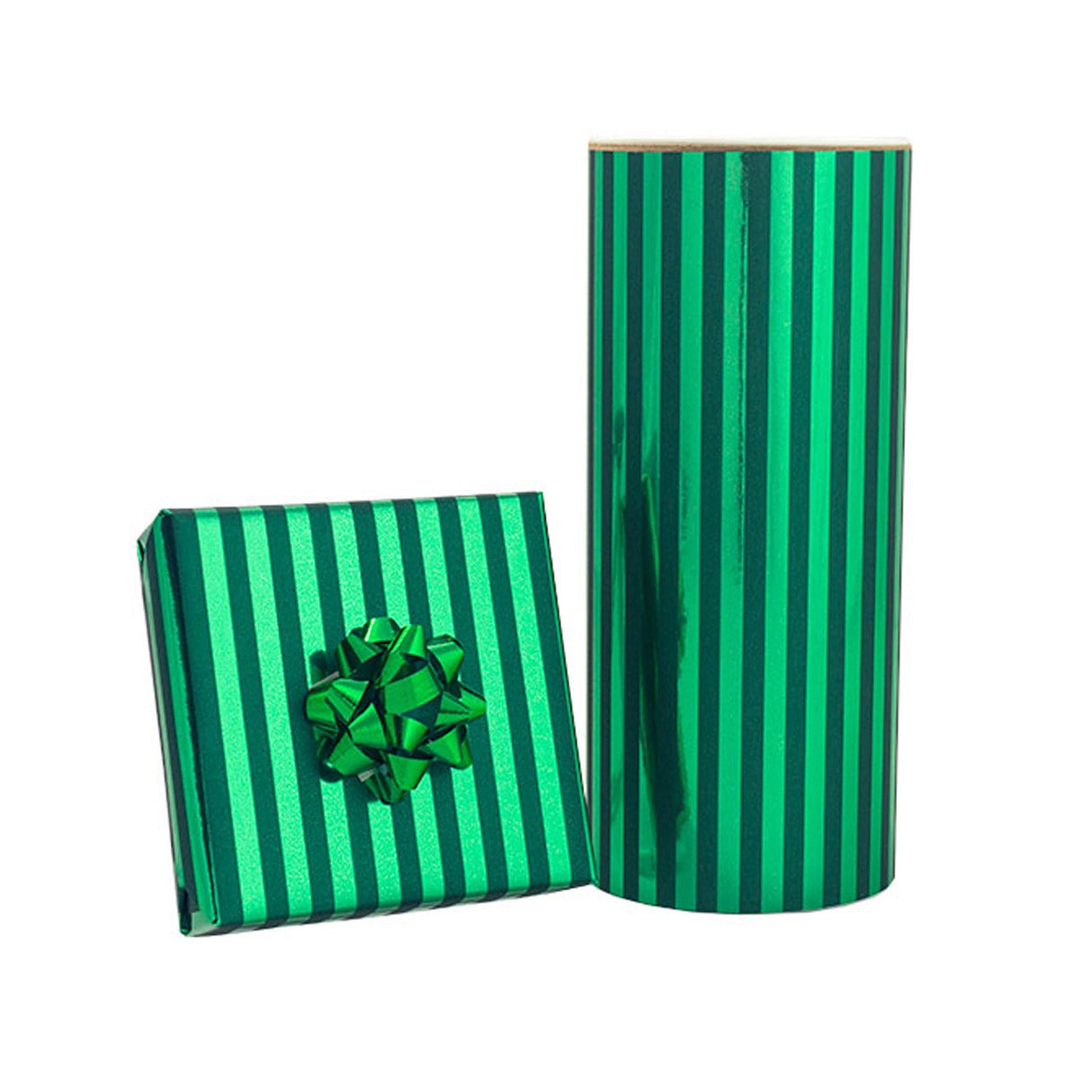 Emerald Metallic Stripe - Gift Wrap - Jeweler's Gift Wrap Roll (7-3/8" x 100 ft.)