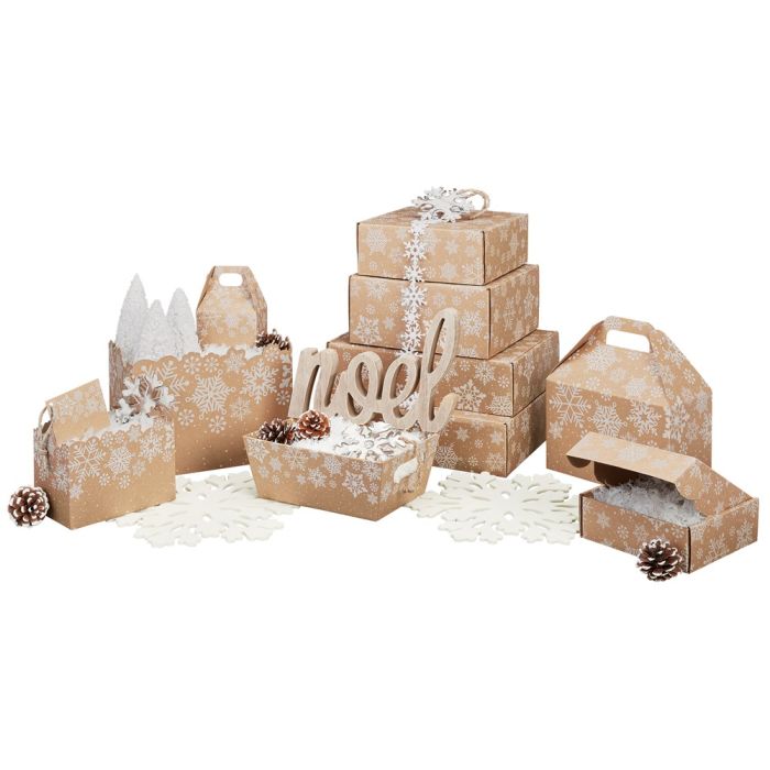 Kraft Snowflakes Gift Box Collection