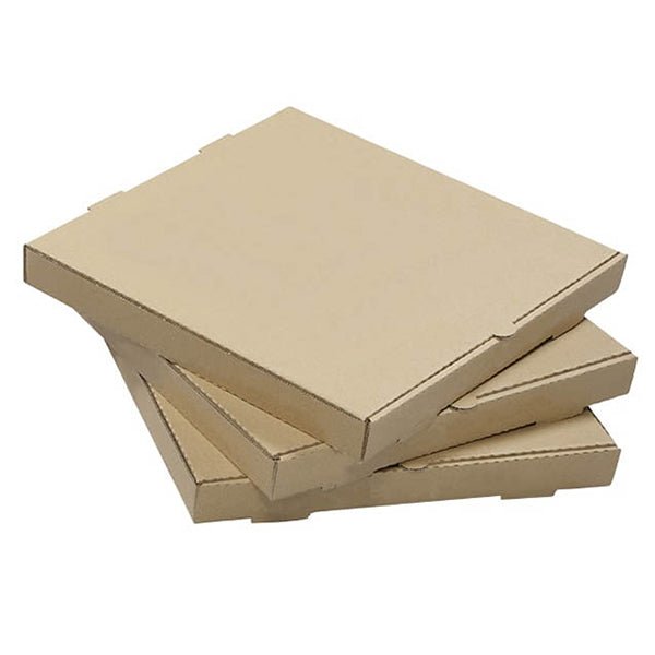 W Packaging 12" Kraft Plain Pizza Box, 1-5/8" Deep B-Flute (QTY 50), SKU WPPB12KP