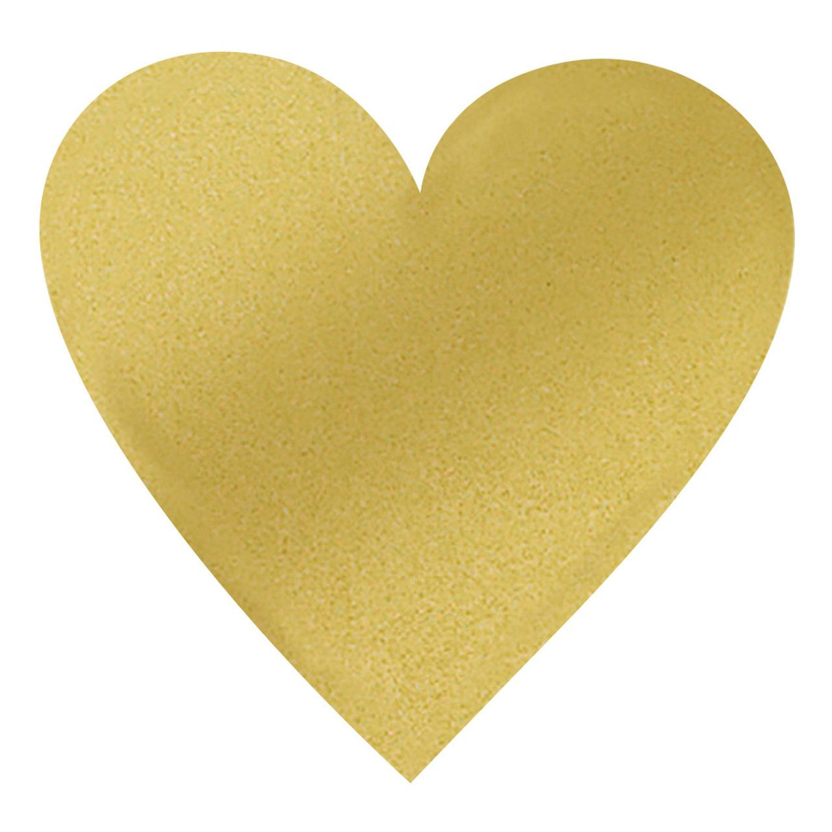 Gold Heart - Decorative Label - 1-1/4 x 1-1/4"