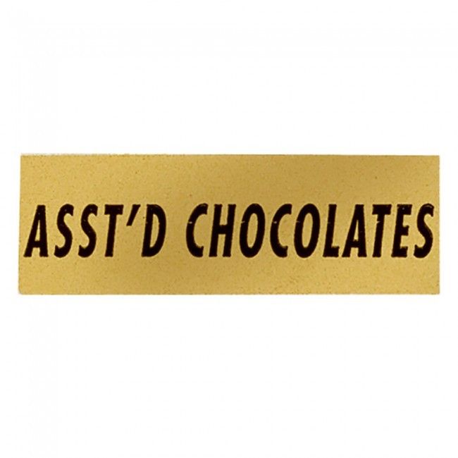 Assorted Chocolates (Gold/Black) - Label - 1-1/2 x 1/2"