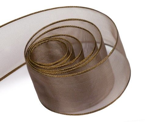 Brown - Lavish (Wired Edge) Ribbon - 1-1/2" x 50 Yards
