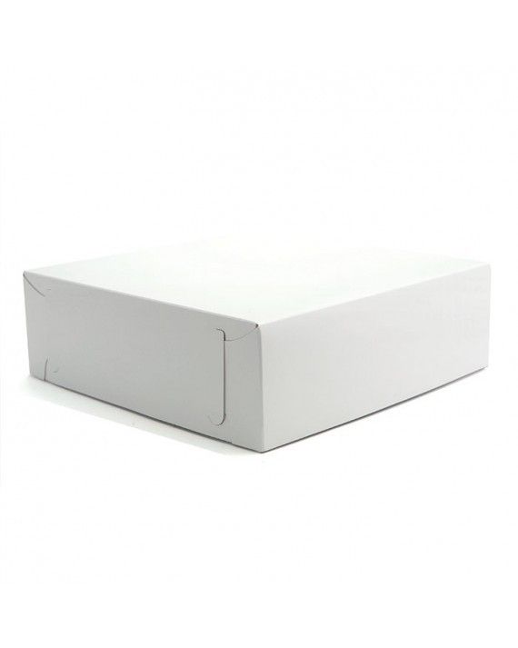 White - 2 Piece Lock Corner Box - 14 x 14 x 5" (Lock Corner)
