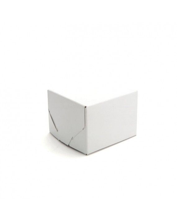White - 2 Piece Lock Corner Box - 4 x 4 x 3" (Lock Corner)