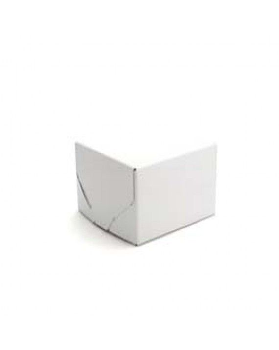 White - 2 Piece Lock Corner Box - 5 x 5 x 3" (Lock Corner)