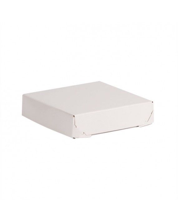 White - 2 Piece Lock Corner Box - 6-1/2 x 6-1/2 x 1-1/2" (Lock Corner)