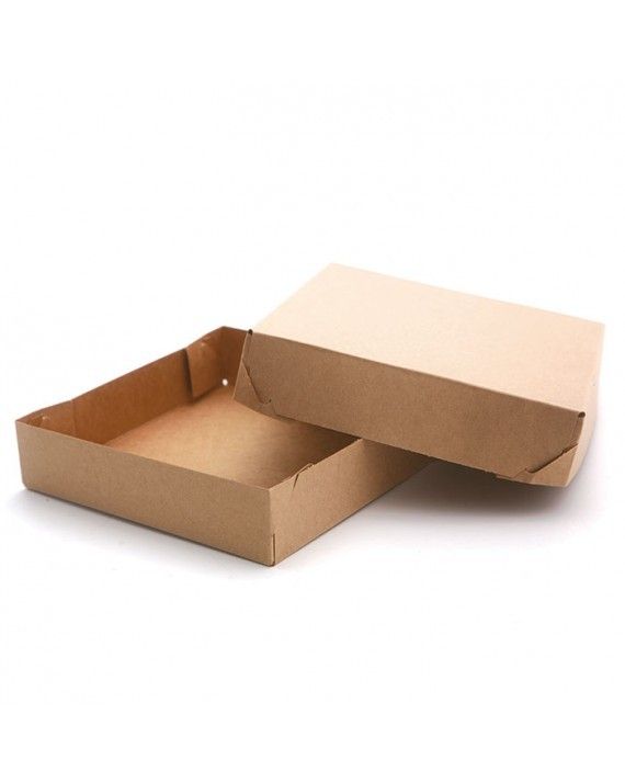 Natural Kraft - 2 Piece Lock Corner Box - 6-1/2 x 6-1/2 x 1-1/2" (Lock Corner)