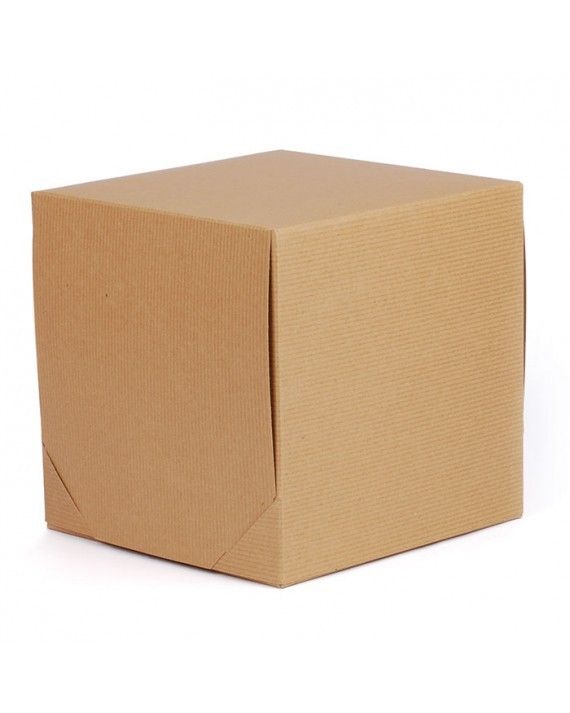 Natural Kraft - 2 Piece Lock Corner Box - 9 x 9 x 9" (Paige Lock)