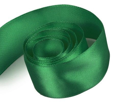 Forest Green - Luscious Satin (Wired Edge) Ribbon - 2-1/4" x 50 Yards