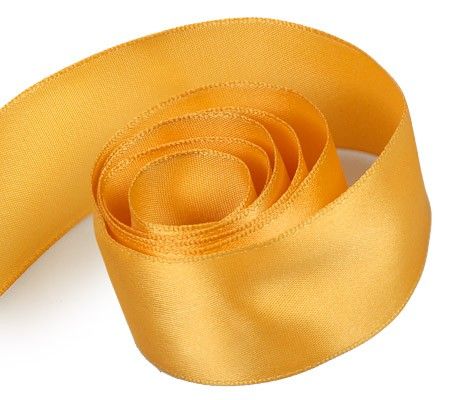 Tangerine - Luscious Satin (Wired Edge) Ribbon - 1-1/2" x 50 Yards