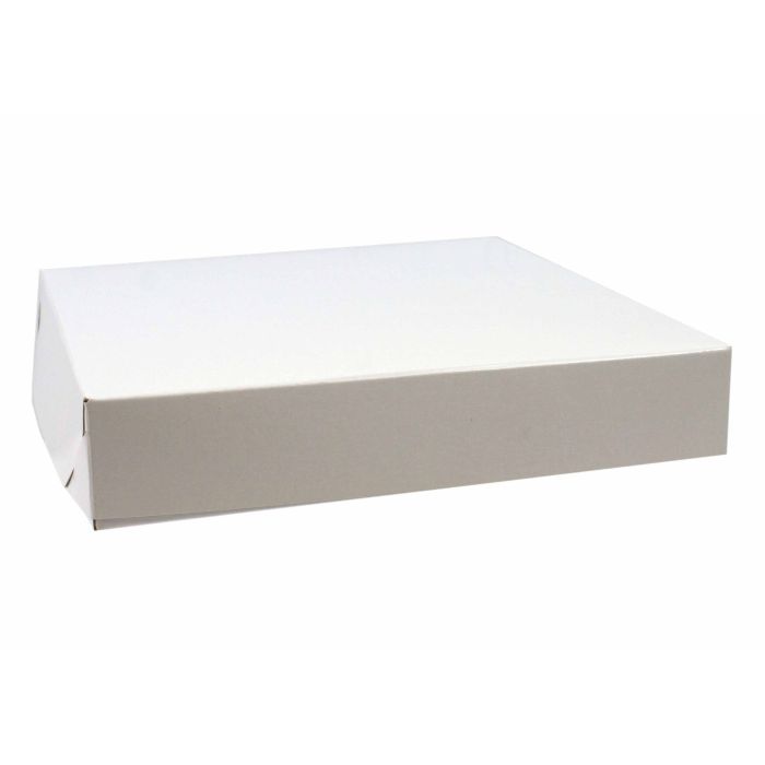 White - 2 Piece Lock Corner Box - 11 x 11 x 3-3/4" (Lock Corner)